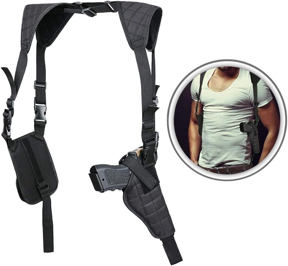 Tactical Concealed Pistol Carry Shoulder Gun Holster Adjustable ForMost Handguns