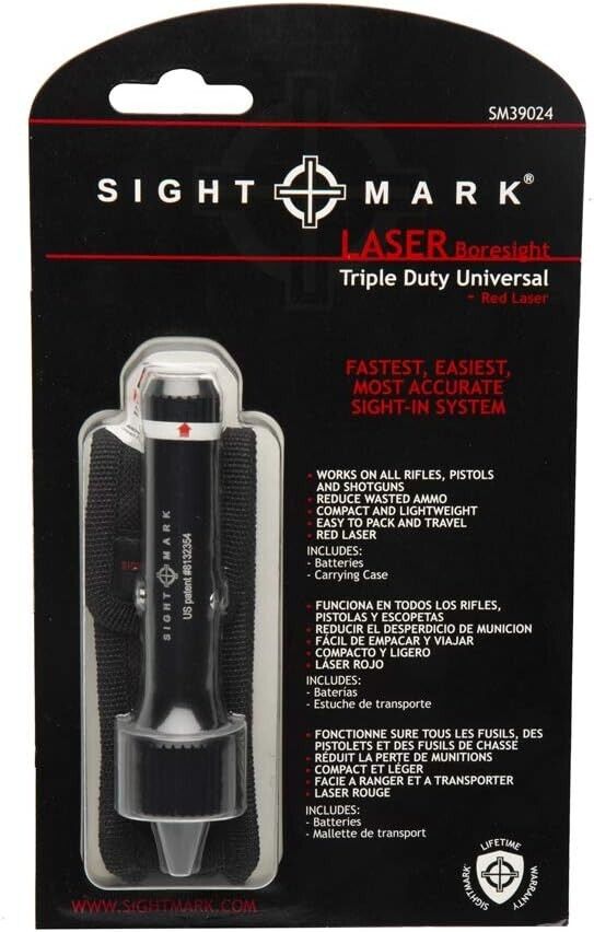 Sightmark Triple Duty Universal Boresight, Black, Includes 2X LR44 Batteries