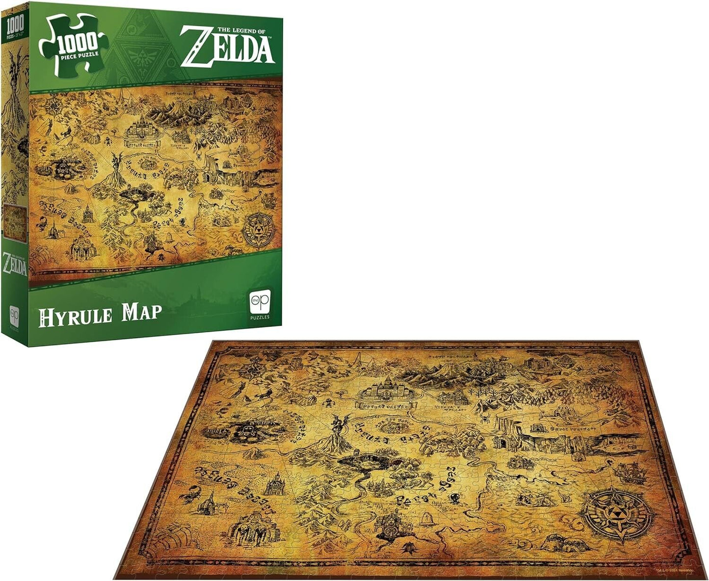 Legend Of Zelda Hyrule Map 1000 Pc Jigsaw Puzzle Usaopoly NEW/SEALED