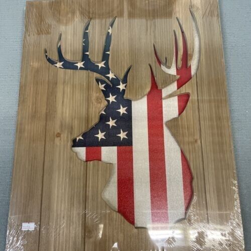 Reflective Art Inc. Whitetail Flag Wall Art Deer Hunting