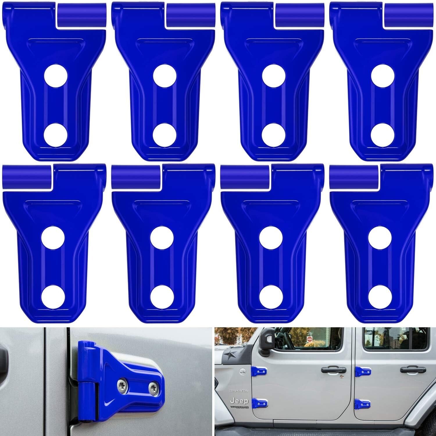 8pcs Door Hinge Cover Protector Trim Fit For Jeep Wrangler JT/JLU  JL 18-23