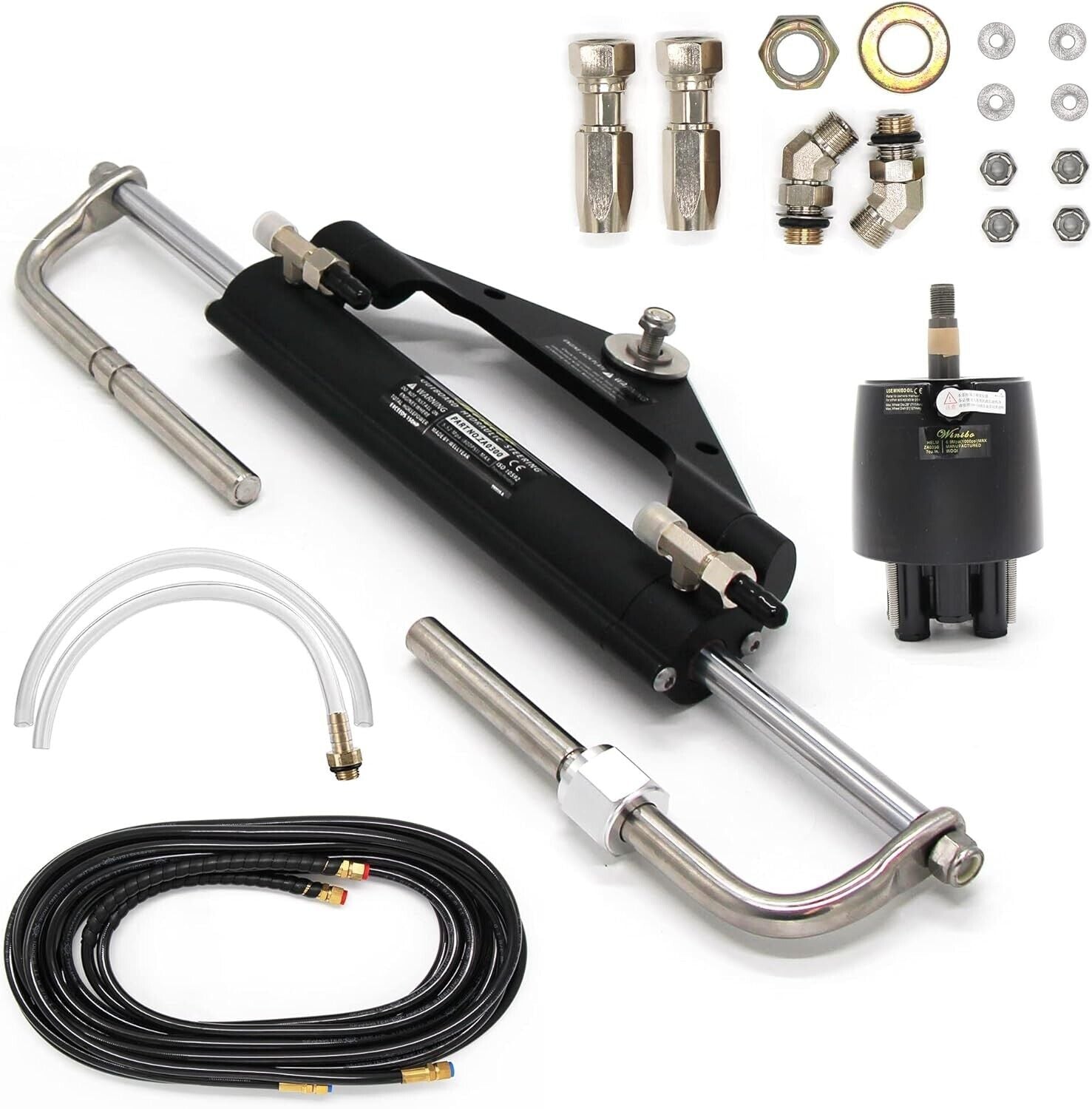 Hydraulic Steering System For Outboard Engines up to 150hp!!  Including HOSES!!