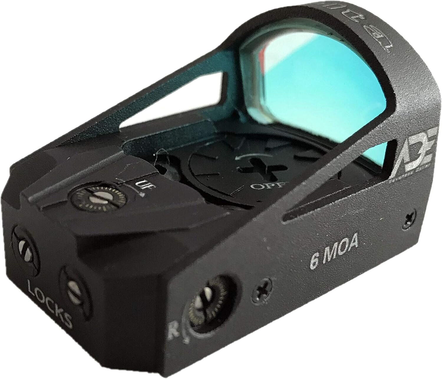 ADE Advanced Optics RD3-012 2 Waterproof Red Dot Sight with 6 MOA Black