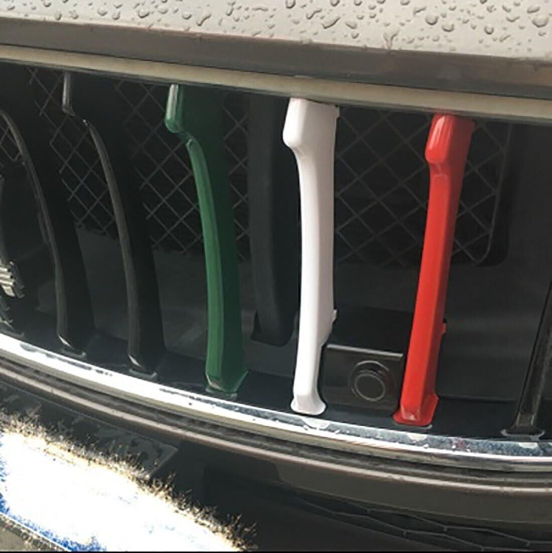 For Maserati Ghibli 14-22 Grille Trim 3pcs White Green Red