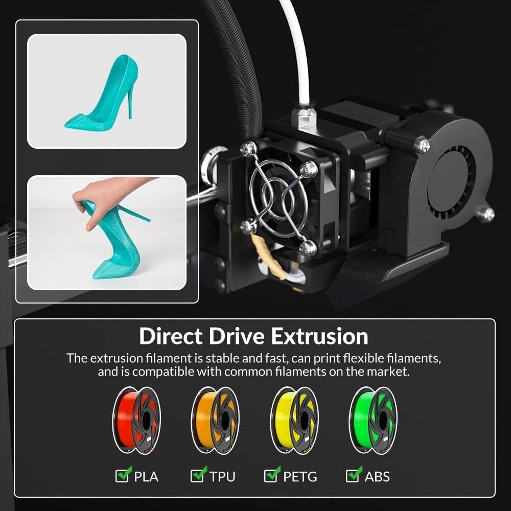 New 3D Printer Tronxy Crux 1 w/PEI sheet, Direct Drive Extruder, Double OSG15