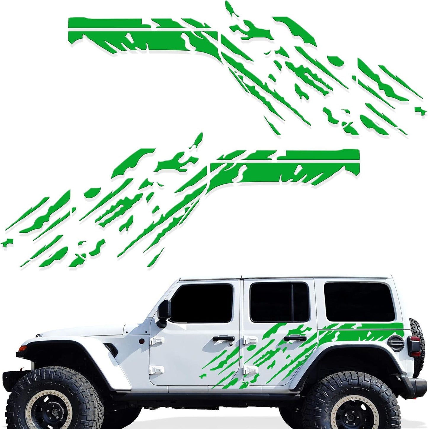 Factory Crafts Splash Side Graphics Kit Vinyl Decal Wrap Compatible w/Jeep JL