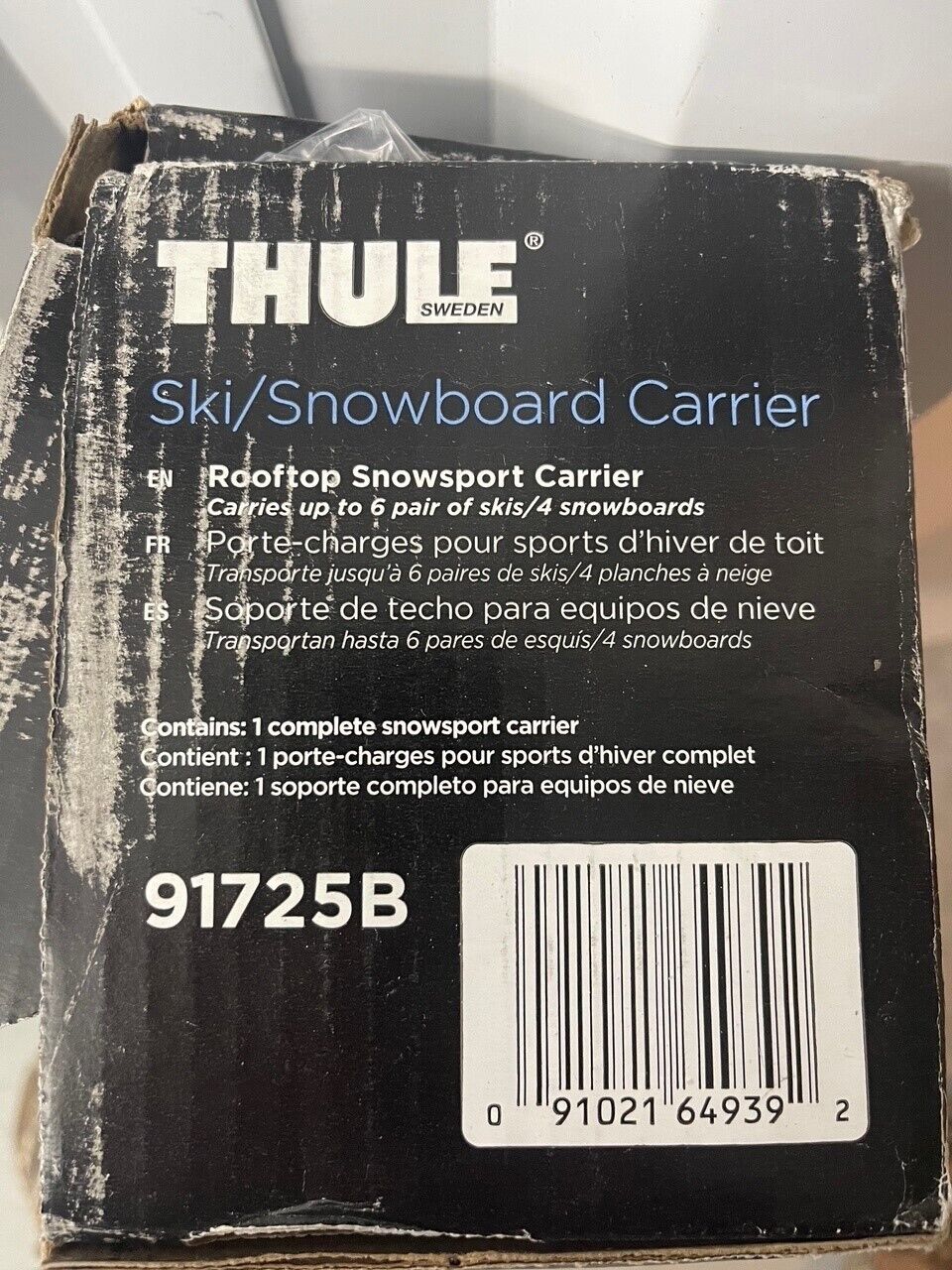 THULE 91725B Universal Ski and Snowboard Rack - BRAND NEW IN BOX!!!