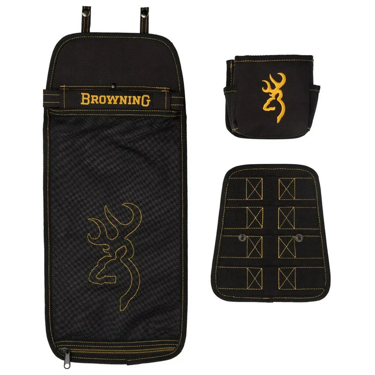 Browning Shotgun Black & Gold Shell Pouch W/ Bag Water-Resistant Fabric