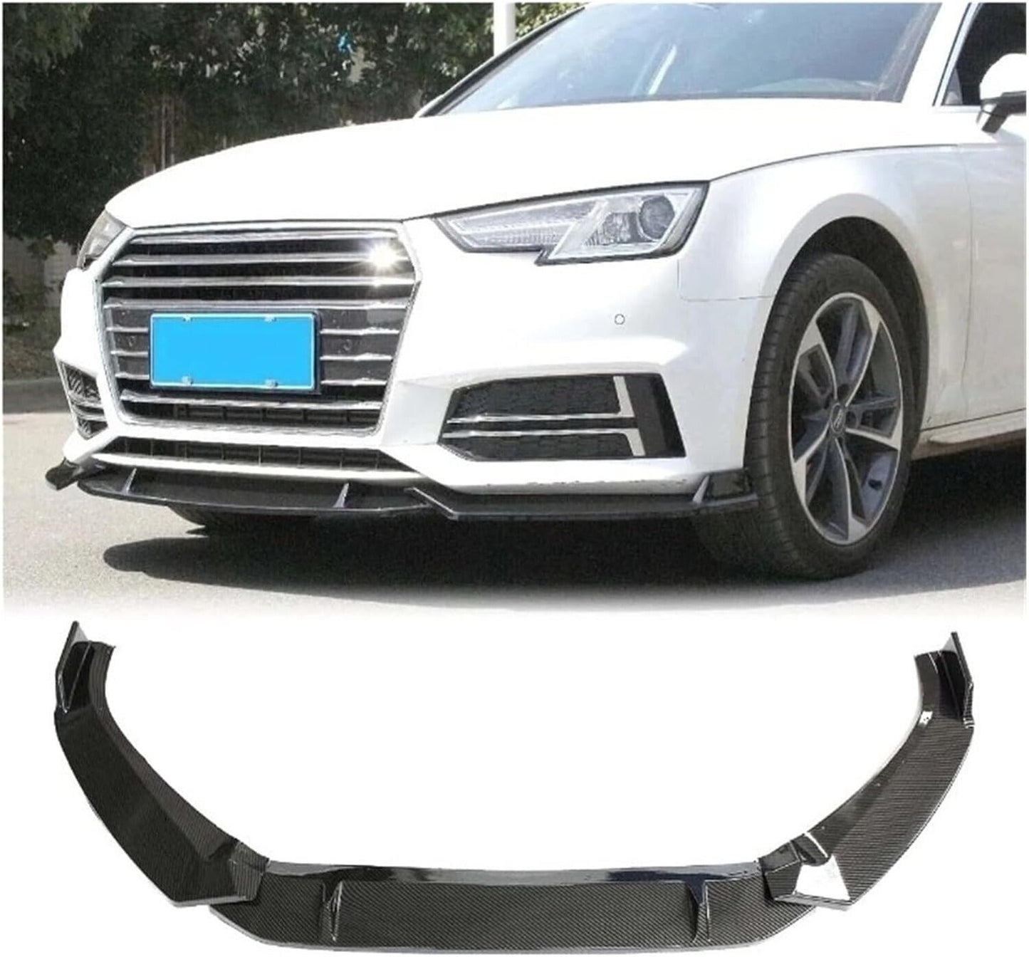 For 2017-2020 Audi A4 Quattro S4 Carbon Fiber front lip spoiler splitter