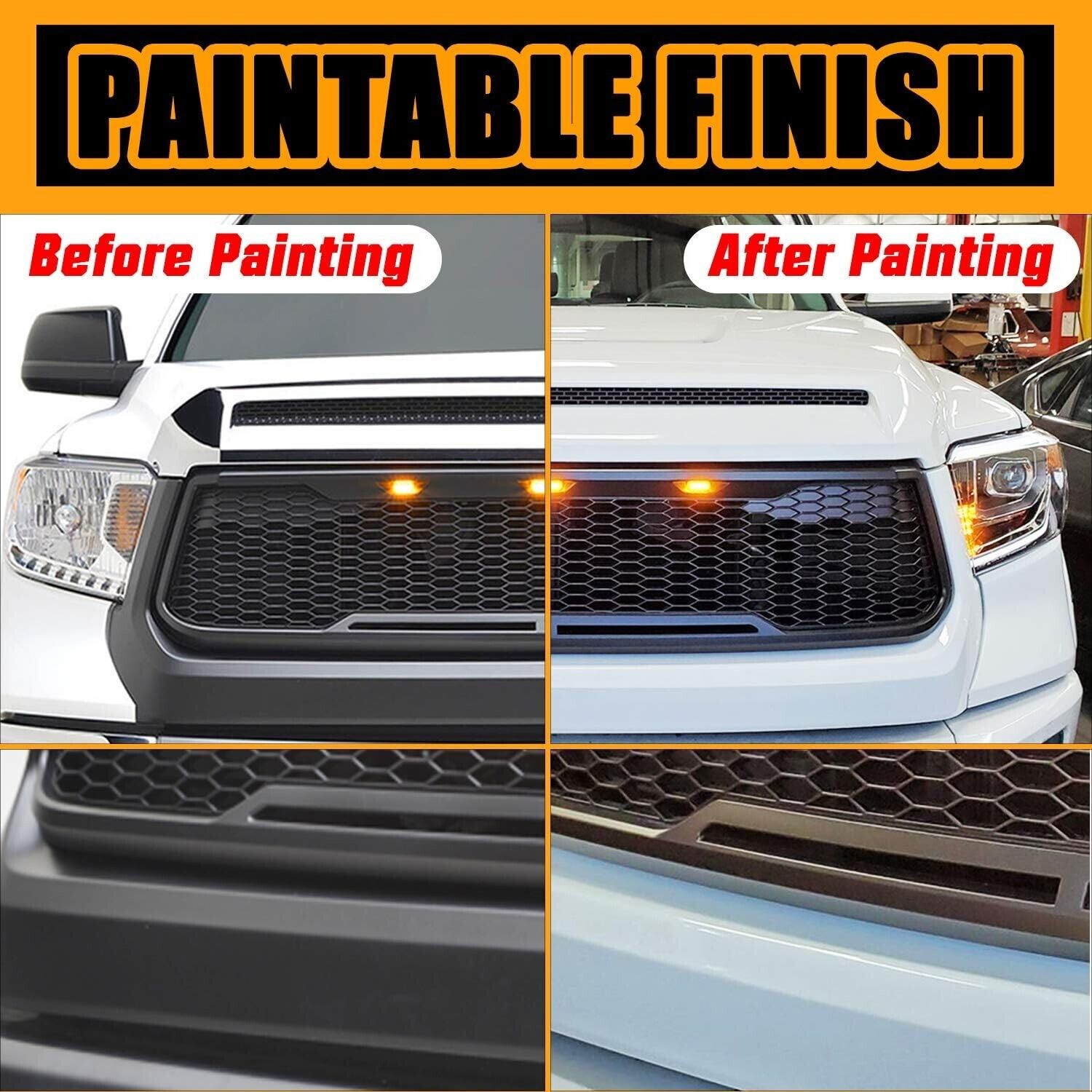 2010-2013 Toyota Tundra 1 PC W/O Logo W/ LED Lights Show Main Upper Rivet Grille