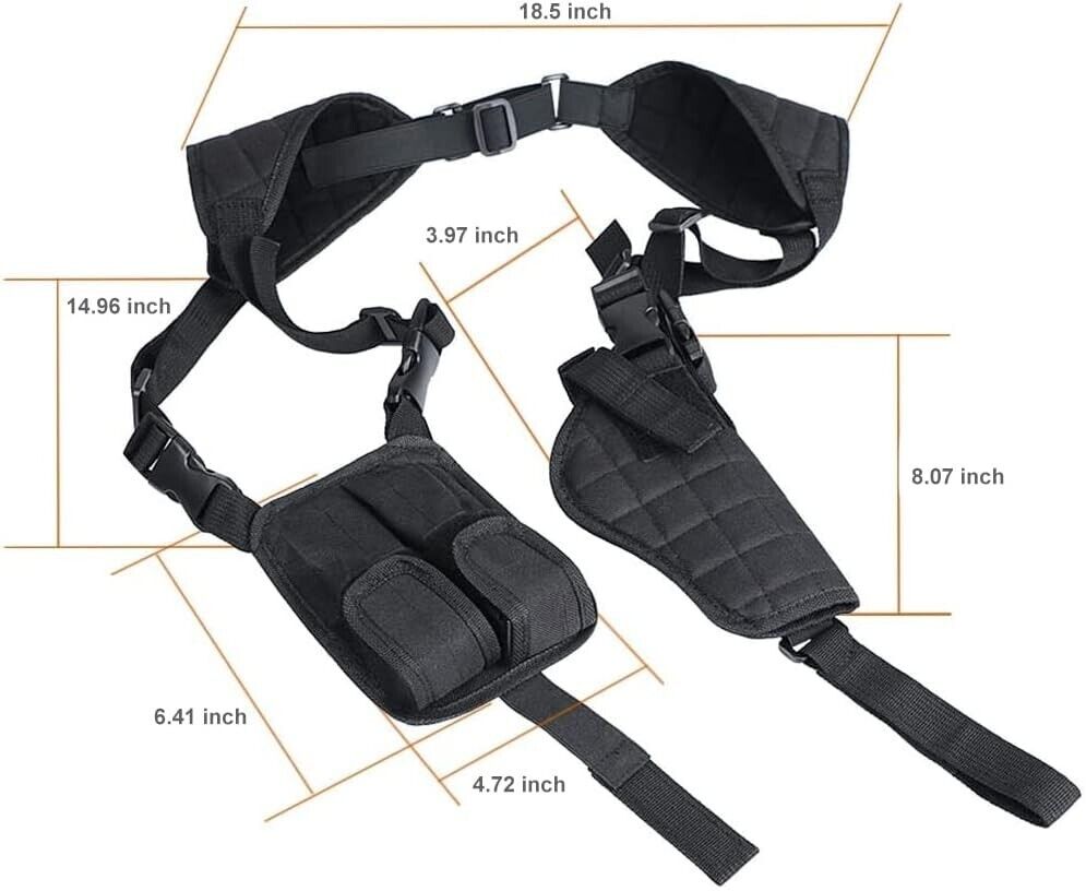 Tactical Concealed Pistol Carry Shoulder Gun Holster Adjustable ForMost Handguns