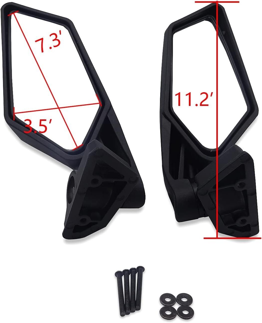 X3 Mirrors, Break-Away Maverick X3 Side Mirrors Fits 17-23 Can Am