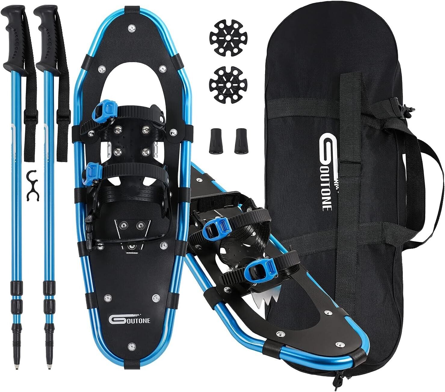 Goutone 21/25/30 Inches Light Weight Snowshoes with Poles for Women Men Youth...