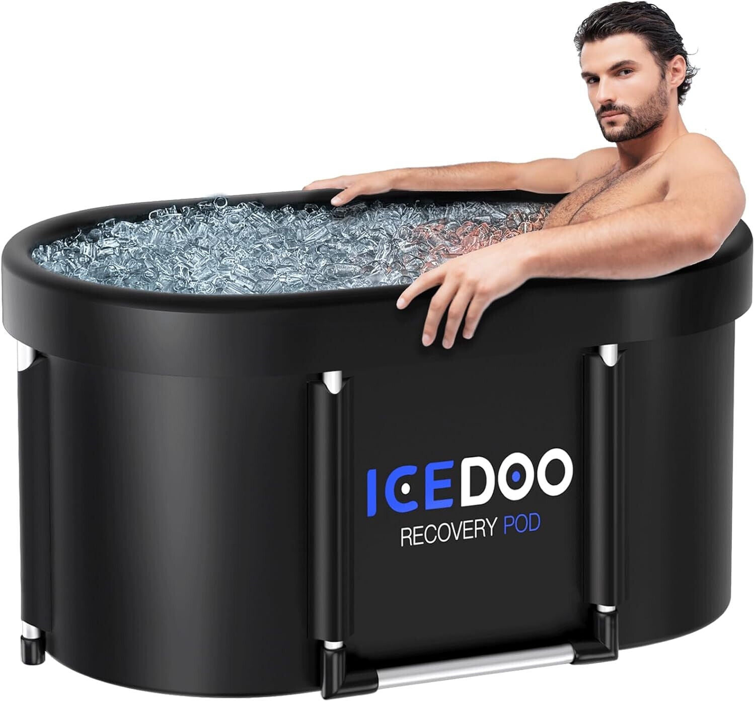 Upgrade XL 129 Gallon Large Oval Sportsman Ice Bath, Multi-Tier Portable