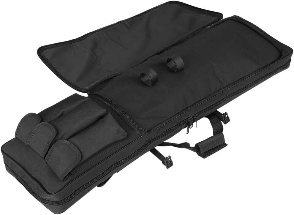 Dulce Dom Polyester Gun Bag,Tactical Rifle Gun Case Black 36 In Scabbard w/Sling