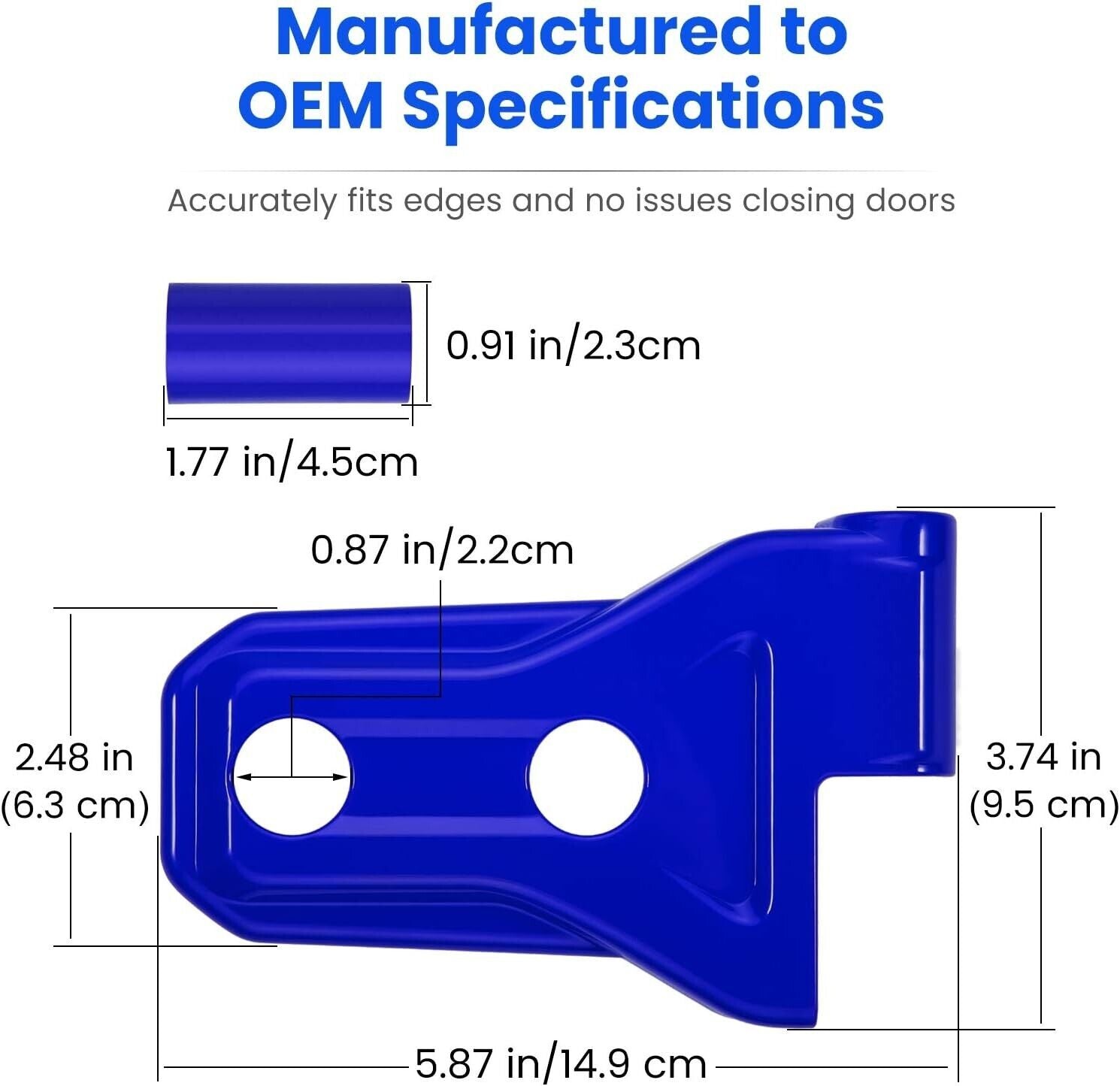 8pcs Door Hinge Cover Protector Trim Fit For Jeep Wrangler JT/JLU  JL 18-23