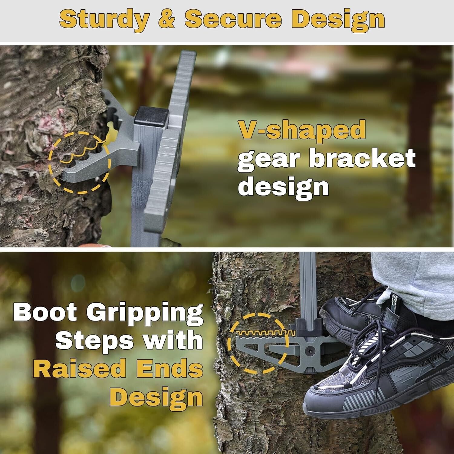 Climbing Sticks,Aluminum Non-Slip Hunting Climbing Steps,Lightweight Tree Climbi